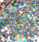 The Glitter Guy Silver Hearts | Chunky Glitter