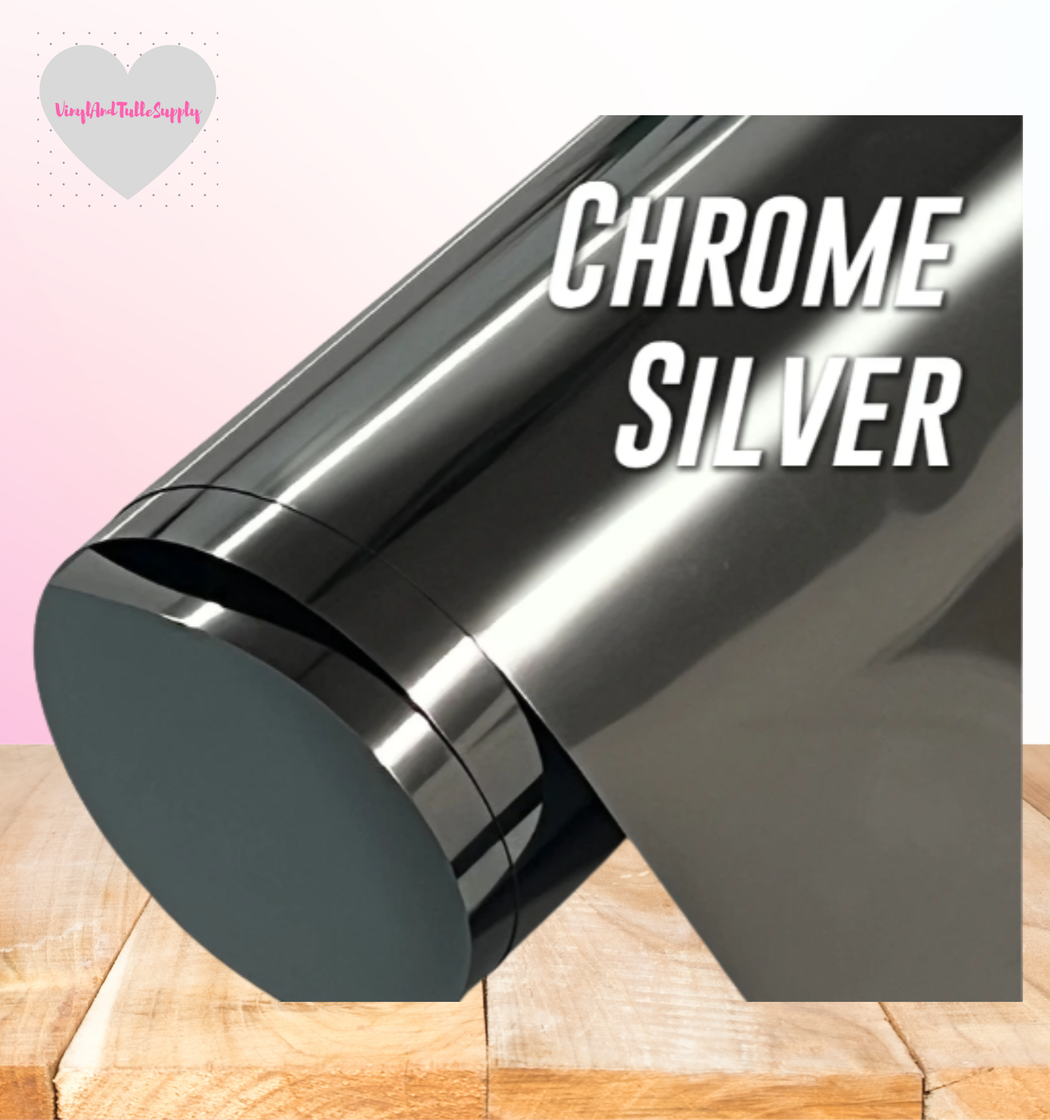 VTS Flash Foil HTV Vinyl - Chrome Silver