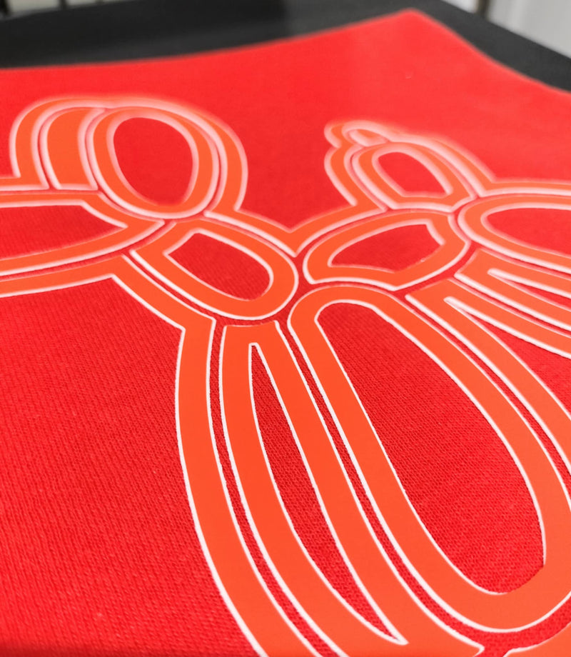 VTS Super Pop 700 Heat Transfer Vinyl | Thick HTV | Raised 3D Foam | 2 Tone Vinyl  - White and Orange