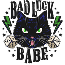 Direct to Film Transfer  | DTF Prints | Direct to Film Transfer - Bad Luck Babe