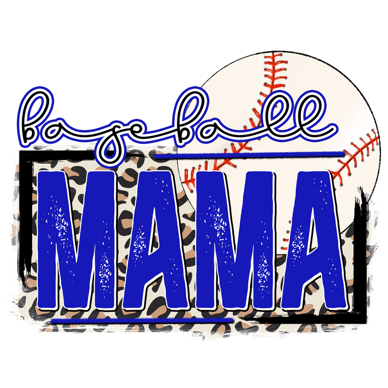 Direct to Film Transfer  | DTF Prints | Direct to Film Transfer  - Baseball Mama Blue