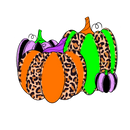 Direct to Film Transfer  | DTF Prints | Direct to Film Transfer  - Neon Leopard Halloween Pumpkins