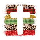 Direct to Film Transfer | DTF Prints | Direct to Film Transfer - Christmas Cross Brush Stroke