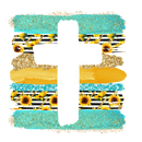 Direct to Film Transfer - Sunflower Cross