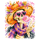 Direct to Film Transfer  | DTF Prints | Direct to Film Transfer  - Brushstroke Skelly