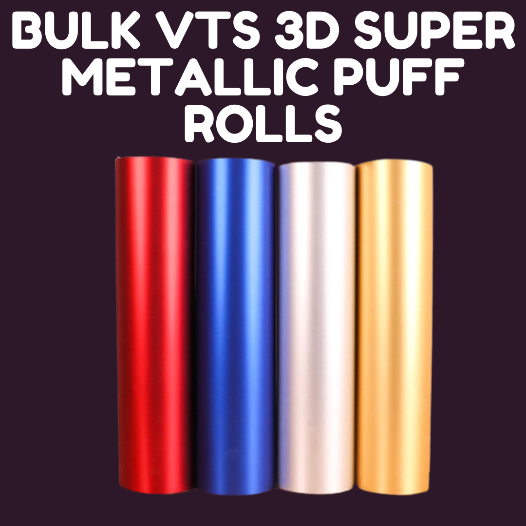 Metallic Puff BULK METALLIC VTS 3D Super Puff™ Heat Transfer Vinyl | Puff HTV | Puff