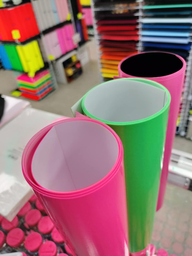 VTS Super Pop 700 Heat Transfer Vinyl | Thick HTV | Raised 3D Foam | 2 Tone Vinyl  - Black and Pink Vinyl