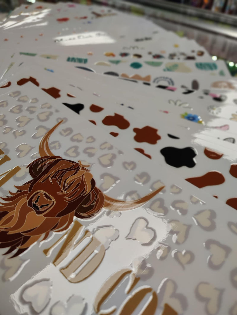 Custom UV DTF Transfers | Custom Gang Sheets | UV DTF Gang Sheets | Custom Stickers