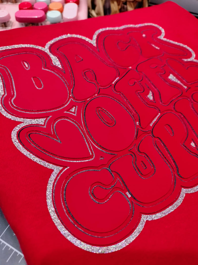 VTS Super Pop 700 Heat Transfer Vinyl | Thick HTV | Raised 3D Foam | 2 Tone Vinyl  - Red & Black