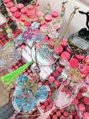 Snowglobe Ornament Kit | Fillable Acrylic Blanks | Car Mirror Charms - Paw Prints