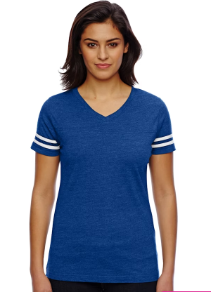 Women's Football T-Shirts | Women's V Neck T-Shirts - Royal