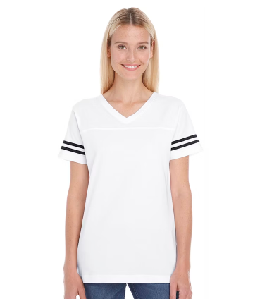 Women's Football T-Shirts | Women's V Neck T-Shirts - White