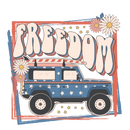 Direct to Film Prints | DTF Prints | Direct to Film Transfers - Retro Freedom Daisy