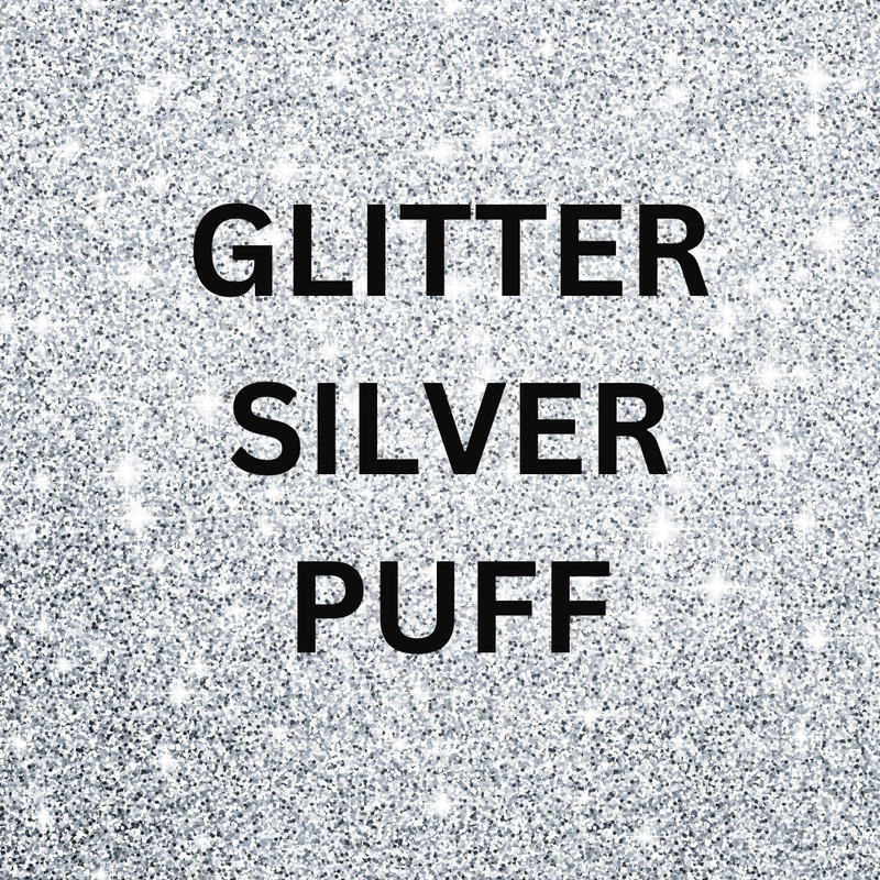 3D Super Glitter Puff Heat Transfer Vinyl (HTV) | Glitter Puff Vinyl - Silver