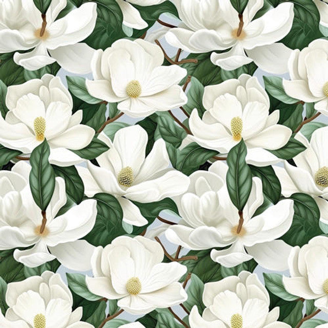 Magnolias 12" Pattern Heat Transfer Vinyl | Printed HTV