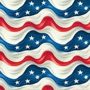 Wavy American Flag 12" Pattern Heat Transfer Vinyl | Printed HTV