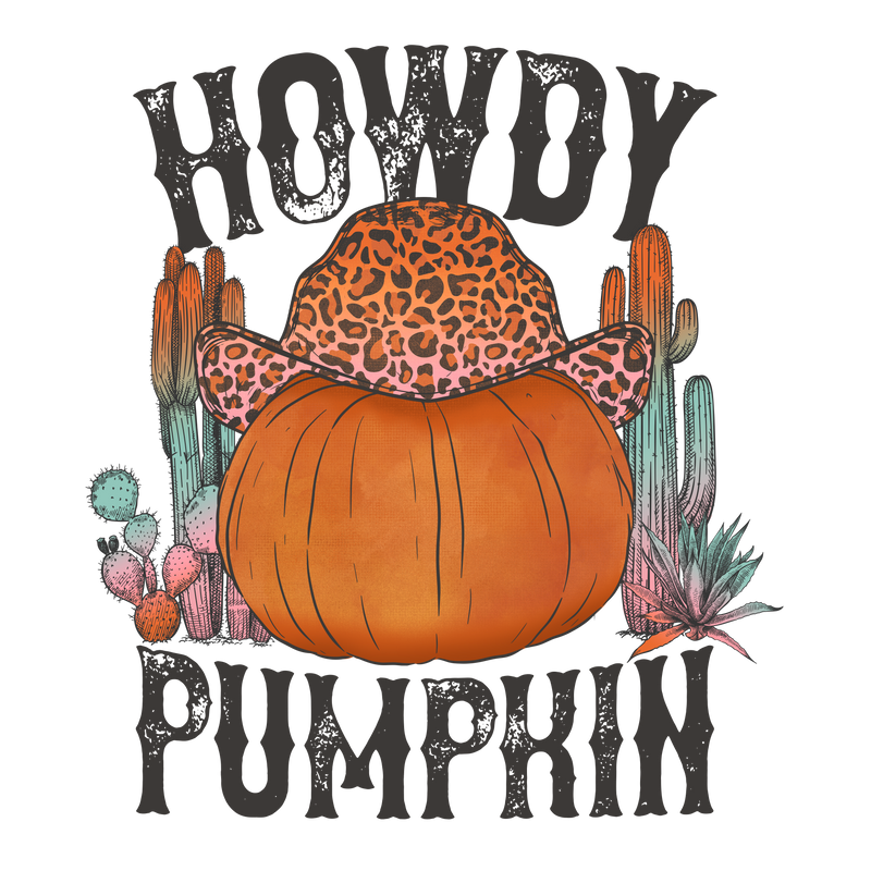 Direct to Film Transfer  | DTF Prints | Direct to Film Transfer - Howdy Pumpkin Groovyween