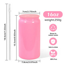 16oz Colored sublimation glass cups | Sublimation Tumbler | 16 ounce sublimation cups | Tumblers | Libbey Cans