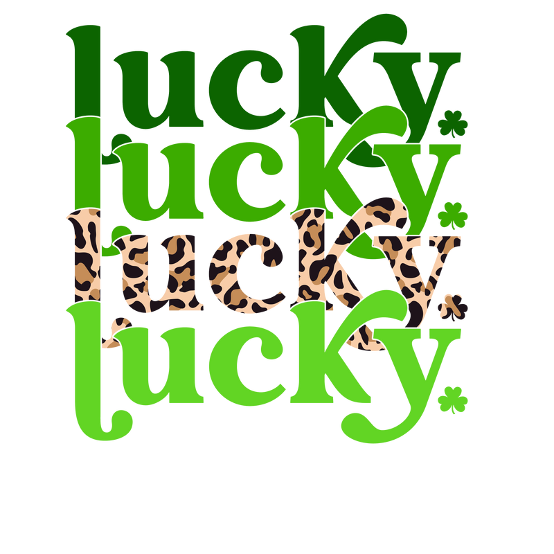 Direct to Film Transfer | DTF Prints | Direct to Film Transfer - Lucky Stacked St Patrick's Day