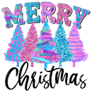 Direct to Film Transfer | DTF Prints | Direct to Film Transfer - Bright Merry Christmas Trees