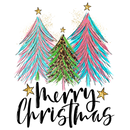 Direct to Film Transfer | DTF Prints | Direct to Film Transfer  - Merry Christmas Cute Trees