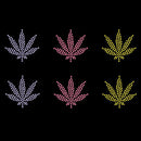 Rhinestone Transfer Designs - Ready to Press | Mini Pastel Canabliss Plants