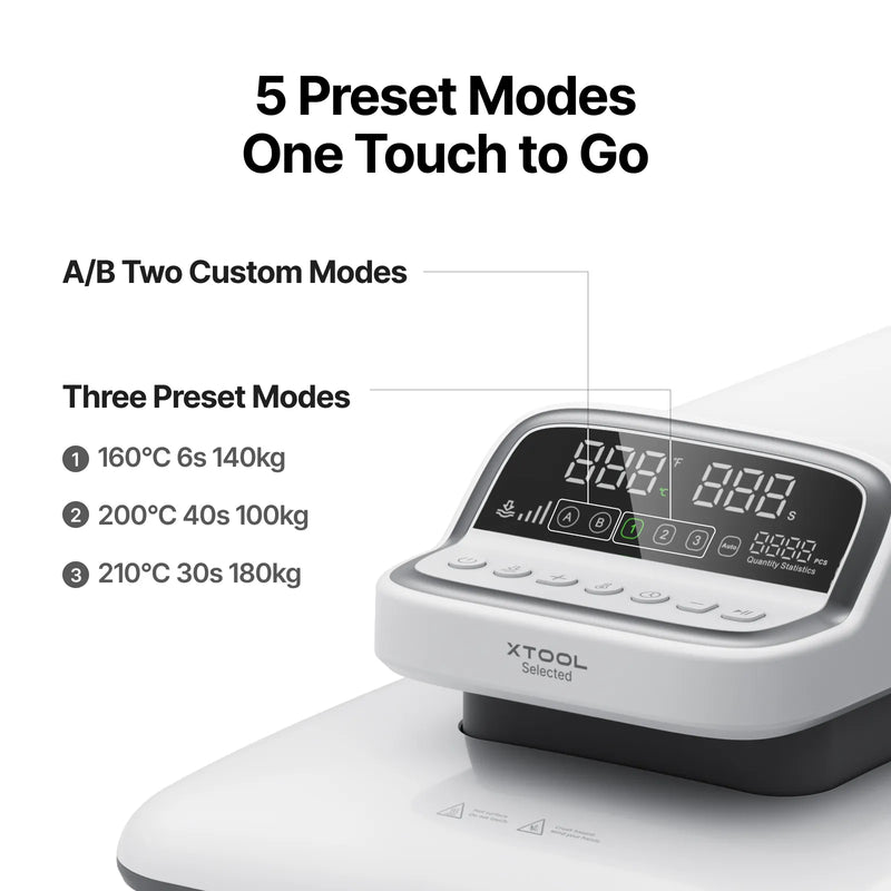 xTool Selected HP2 Auto Heat Press with 15” x 15” Platen