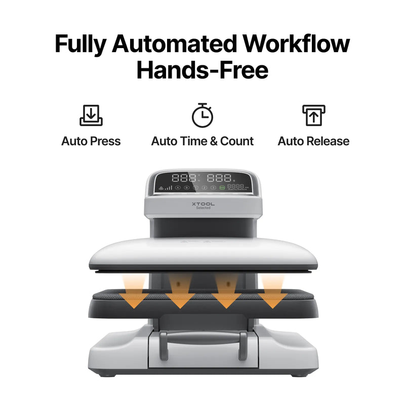xTool Selected HP2 Auto Heat Press with 15” x 15” Platen