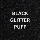 3D Super Glitter Puff™ Heat Transfer Vinyl (HTV) | Glitter Puff Vinyl - Black