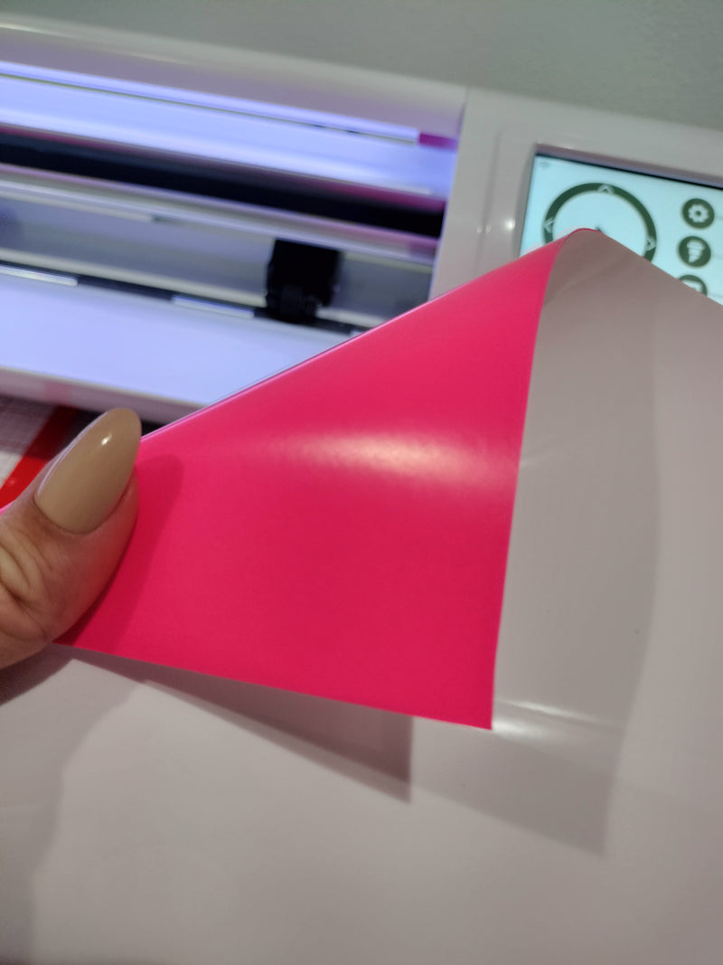 VTS Super Pop 700 Heat Transfer Vinyl | Thick HTV | Raised 3D Foam | 2 Tone Vinyl - White & Hot Pink