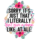 Direct to Film Transfer  | DTF Prints | Direct to Film Transfer - Don't give a damn