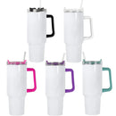Sublimation Tumbler With Colored Handle 40oz  | Sublimation Tumbler