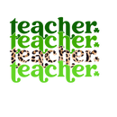 Direct to Film Transfer - Teacher Stacked St Patrick's Day