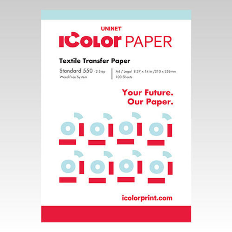 UniNet iColor 560 Standard 2-Step Transfer Paper with Adhesive 8.27x14 | White toner printer paper