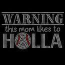 Rhinestone Transfer Designs - Ready to Press | Warning Baseball