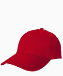 Red Unisex 6-Panel Structured Twill Cap