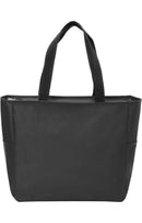 Black Unisex Essential Zip Tote