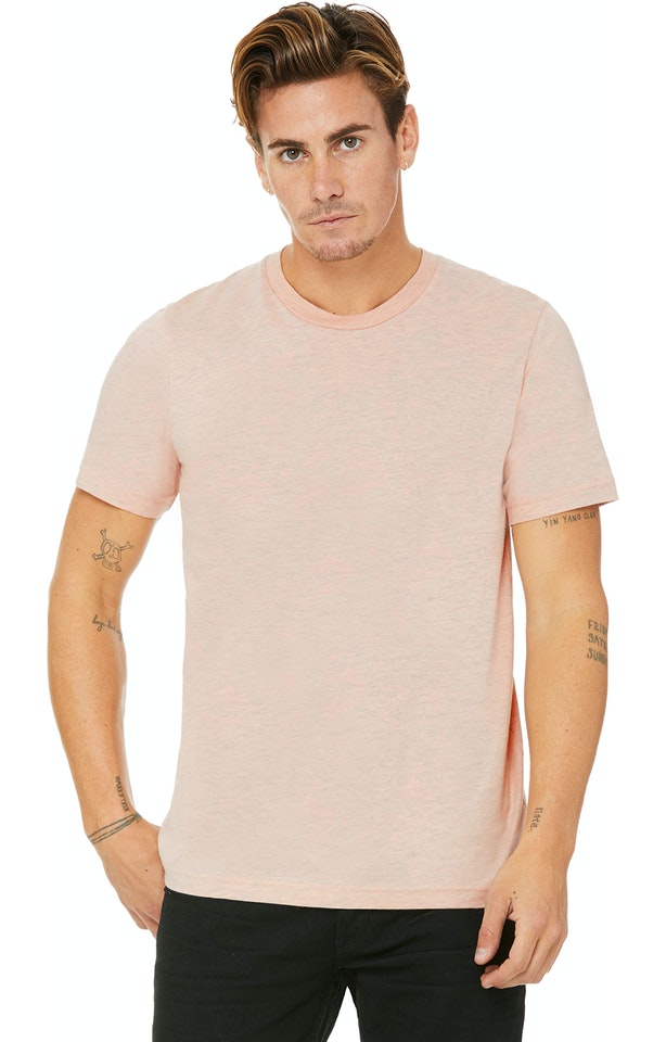 Heather Prism Peach Bella + Canva Unisex CVC T-Shirt