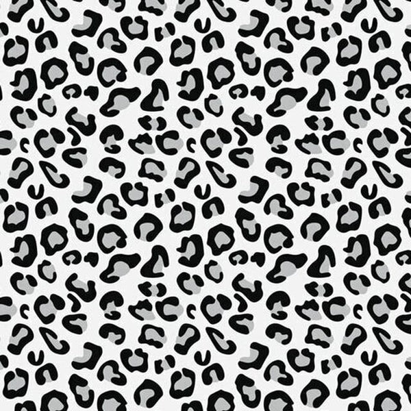 Leopard print pattern vinyl sheet - HTV or Adhesive Vinyl - grey and b