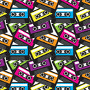 Printed Pattern Heat Transfer Vinyl - Cassette Tapes