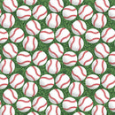 Printed Pattern Heat Transfer Vinyl - Baseballs on Grass