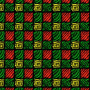 Rasta Kente Squares 12" Pattern Heat Transfer Vinyl / Siser Easy Patterns / Printed HTV