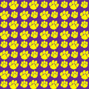 Yellow Purple Paws 12" Pattern Heat Transfer Vinyl / Siser Easy Patterns / Printed HTV