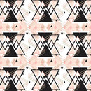 Pink, Black & Gold triangles Easy Patterns 12" Pattern Heat Transfer Vinyl / Siser Easy Patterns / Printed HTV