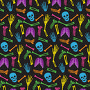 Neon Bones 12" Pattern Heat Transfer Vinyl / Siser Easy Patterns / Printed HTV / Custom Patterns