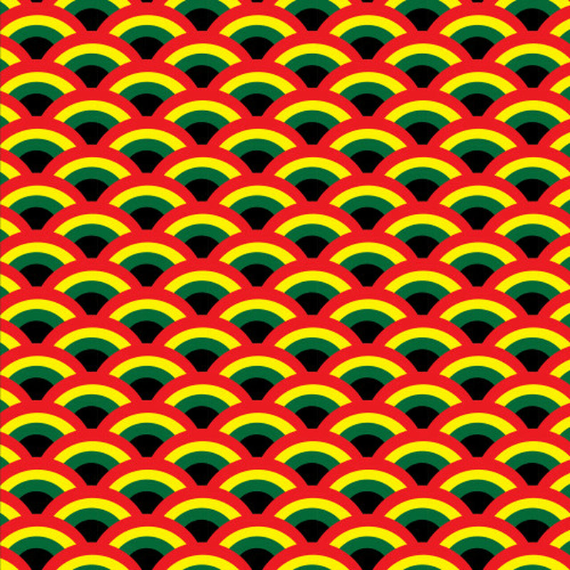 Rasta Multi Arch Pattern Permanent Vinyl / Permanent Vinyl / Printed Permanent Vinyl