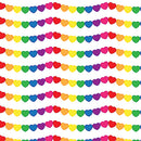 Rainbow Hearts Banner Easy Patterns 12" Pattern Heat Transfer Vinyl / Siser Easy Patterns / Printed HTV