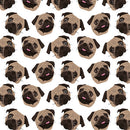 Printed Pattern Heat Transfer Vinyl - Pug Face