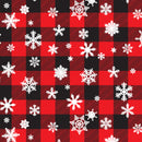 Printed Pattern Heat Transfer Vinyl - Snowflake Red Plaid