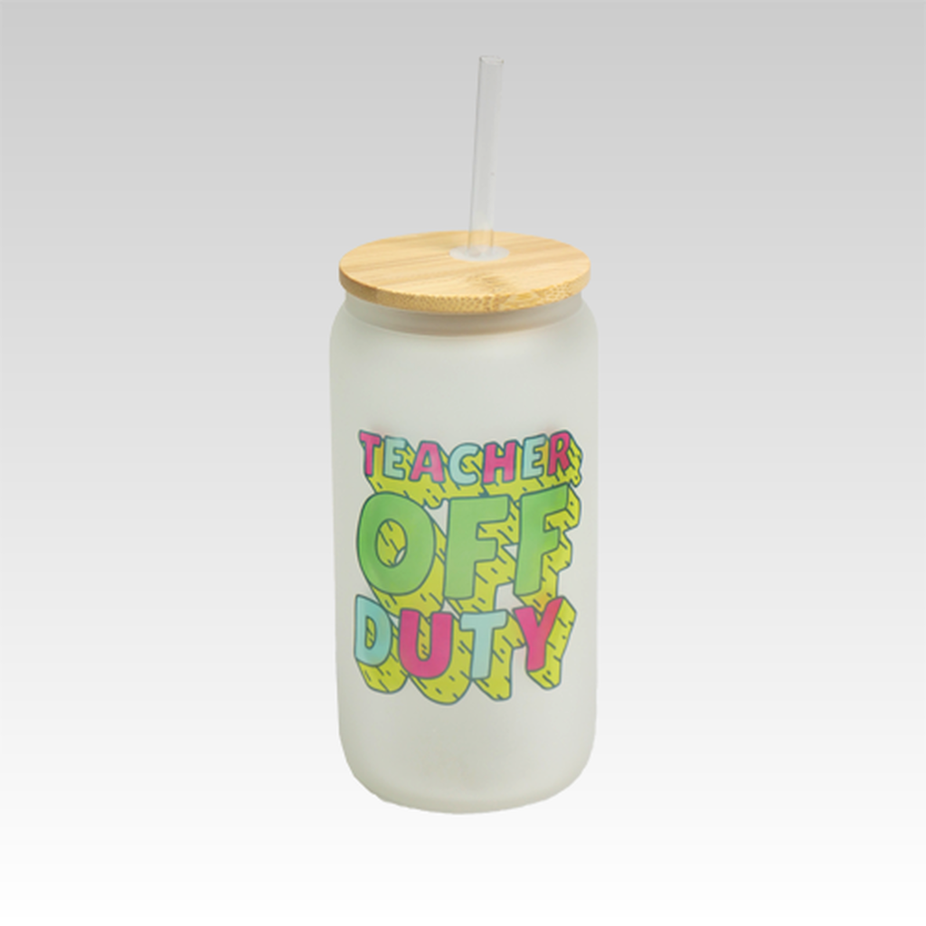 16oz Sublimation Glow in The Dark Glass Beer Can With Bamboo Lid – The  Vinyl Stand